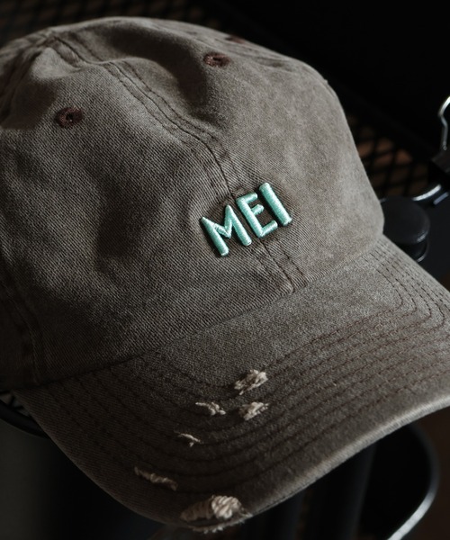 MEI（メイ）の「【MEI/メイ】 MEI PIGMENT WASH & DAMAGE CAP / ピグメント ウォッシュ＆ダメージ キャップ（キャップ・メンズ・パープル/グリーン/ピンク/レッド/ブラウン・FREE）」の8枚目の写真