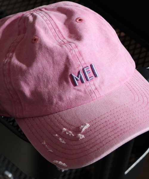 MEI（メイ）の「【MEI/メイ】 MEI PIGMENT WASH & DAMAGE CAP / ピグメント ウォッシュ＆ダメージ キャップ（キャップ・メンズ・パープル/グリーン/ピンク/レッド/ブラウン・FREE）」の13枚目の写真