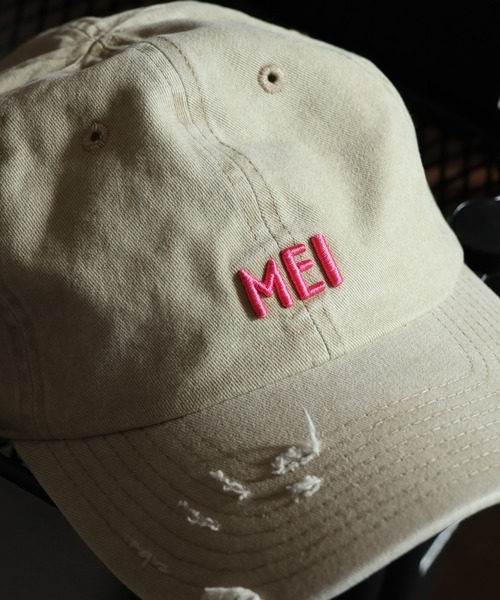 MEI（メイ）の「【MEI/メイ】 MEI PIGMENT WASH & DAMAGE CAP / ピグメント ウォッシュ＆ダメージ キャップ（キャップ・メンズ・パープル/グリーン/ピンク/レッド/ブラウン・FREE）」の9枚目の写真