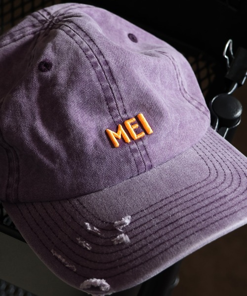 MEI（メイ）の「【MEI/メイ】 MEI PIGMENT WASH & DAMAGE CAP / ピグメント ウォッシュ＆ダメージ キャップ（キャップ・メンズ・パープル/グリーン/ピンク/レッド/ブラウン・FREE）」の12枚目の写真