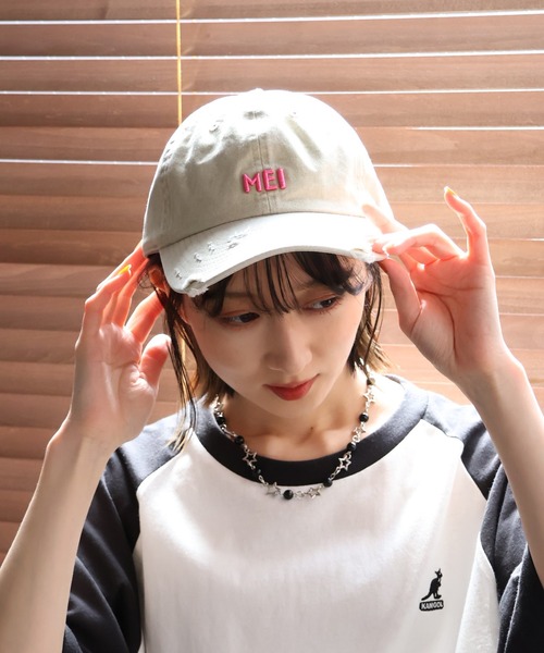 MEI（メイ）の「【MEI/メイ】 MEI PIGMENT WASH & DAMAGE CAP / ピグメント ウォッシュ＆ダメージ キャップ（キャップ・メンズ・パープル/グリーン/ピンク/レッド/ブラウン・FREE）」の17枚目の写真