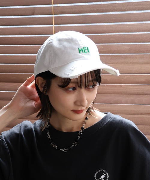MEI（メイ）の「【MEI/メイ】 MEI PIGMENT WASH & DAMAGE CAP / ピグメント ウォッシュ＆ダメージ キャップ（キャップ・メンズ・パープル/グリーン/ピンク/レッド/ブラウン・FREE）」の16枚目の写真