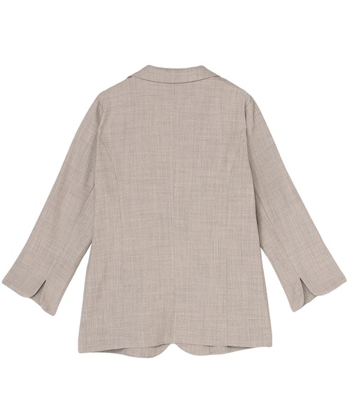 TOKYO SHIRTS（トウキョウシャツ）の「アウター 麻調ジャケット 七分袖 レディース（テーラードジャケット・レディース・ベージュ/グレー・M/L/LL）」の9枚目の写真