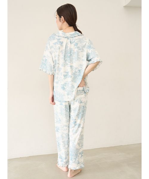 SNIDEL HOME(スナイデルホーム)の「【Moilis】ロングパンツ(ルームウェア/パジャマ・レディース・その他/サックスブルー/チェック・F)」の6枚目の写真