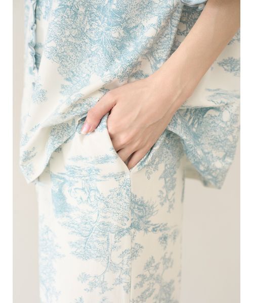 SNIDEL HOME(スナイデルホーム)の「【Moilis】ロングパンツ(ルームウェア/パジャマ・レディース・その他/サックスブルー/チェック・F)」の10枚目の写真