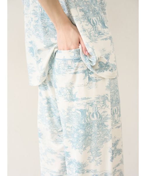 SNIDEL HOME(スナイデルホーム)の「【Moilis】ロングパンツ(ルームウェア/パジャマ・レディース・その他/サックスブルー/チェック・F)」の11枚目の写真