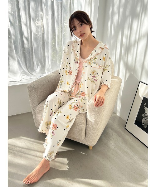 SNIDEL HOME(スナイデルホーム)の「【Moilis】ロングパンツ(ルームウェア/パジャマ・レディース・その他/サックスブルー/チェック・F)」の17枚目の写真