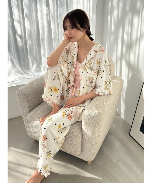 SNIDEL HOME(スナイデルホーム)の「【Moilis】ロングパンツ(ルームウェア/パジャマ・レディース・その他/サックスブルー/チェック・F)」の19枚目の写真