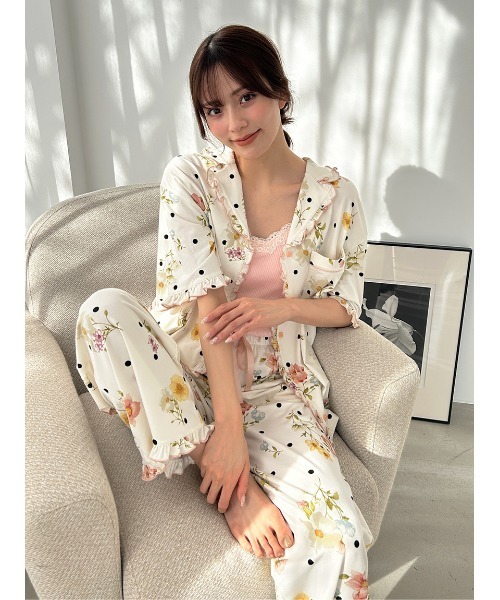 SNIDEL HOME(スナイデルホーム)の「【Moilis】ロングパンツ(ルームウェア/パジャマ・レディース・その他/サックスブルー/チェック・F)」の20枚目の写真