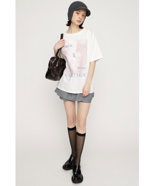 SLY(スライ)の「PHOTO & JEWEL MIX T/SH フォトアンドジュエルミックスTシャツ 春服 夏服(Tシャツ/カットソー・レディース・ブラック/ホワイト/ピンク・1/2)」の19枚目の写真