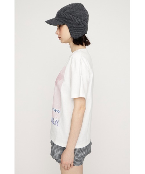 SLY(スライ)の「PHOTO & JEWEL MIX T/SH フォトアンドジュエルミックスTシャツ 春服 夏服(Tシャツ/カットソー・レディース・ブラック/ホワイト/ピンク・1/2)」の22枚目の写真