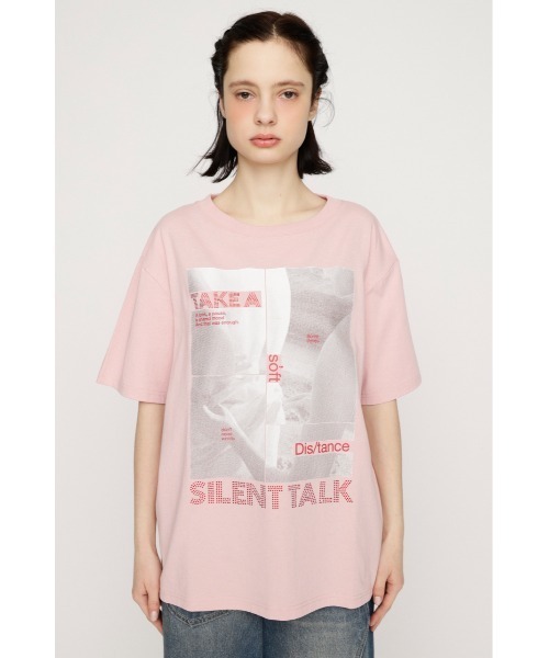 SLY(スライ)の「PHOTO & JEWEL MIX T/SH フォトアンドジュエルミックスTシャツ 春服 夏服(Tシャツ/カットソー・レディース・ブラック/ホワイト/ピンク・1/2)」の17枚目の写真
