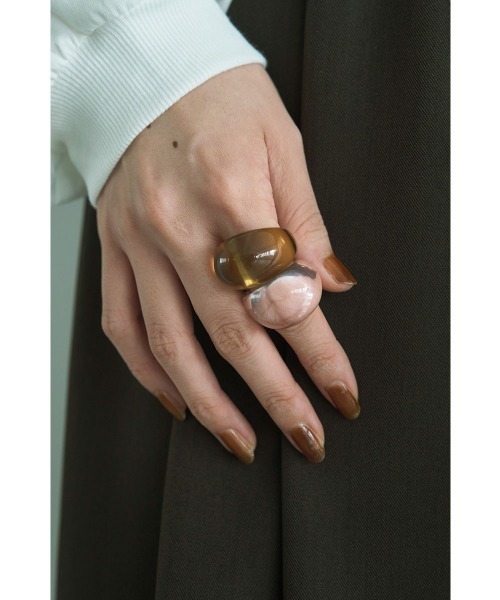marjour(マージュール)の「PLUMP CLEAR RING(リング・レディース・カーキ/クリア・17号)」の5枚目の写真