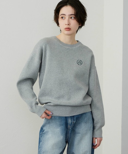 Lee(リー)の「Lee/リー ニットセーター(ニット/セーター・レディース・グレー/アイボリー・LARGE)」の1枚目の写真