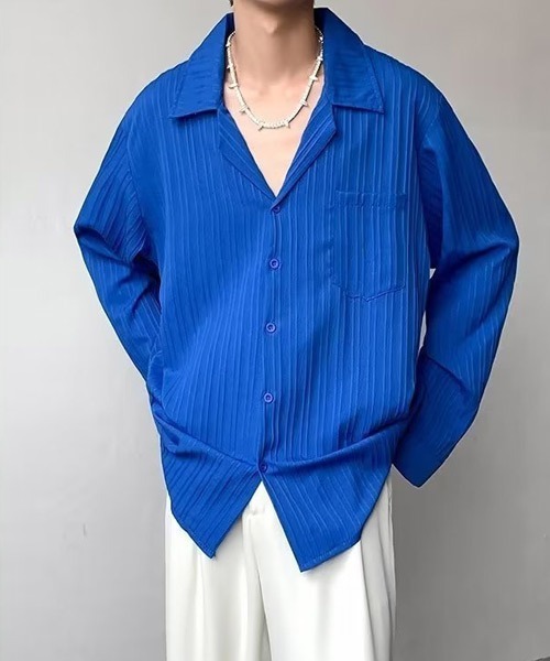 Ressaca（レサーカ）の「オーバーサイズ開襟ルーズ長袖シャツ（シャツ/ブラウス・メンズ・ホワイト/ブルー/ベージュ・L/M）」の20枚目の写真