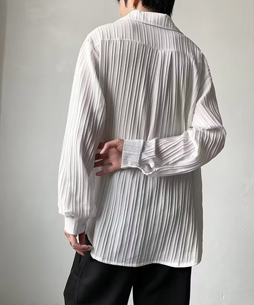 Ressaca（レサーカ）の「オーバーサイズ開襟ルーズ長袖シャツ（シャツ/ブラウス・メンズ・ホワイト/ブルー/ベージュ・L/M）」の11枚目の写真