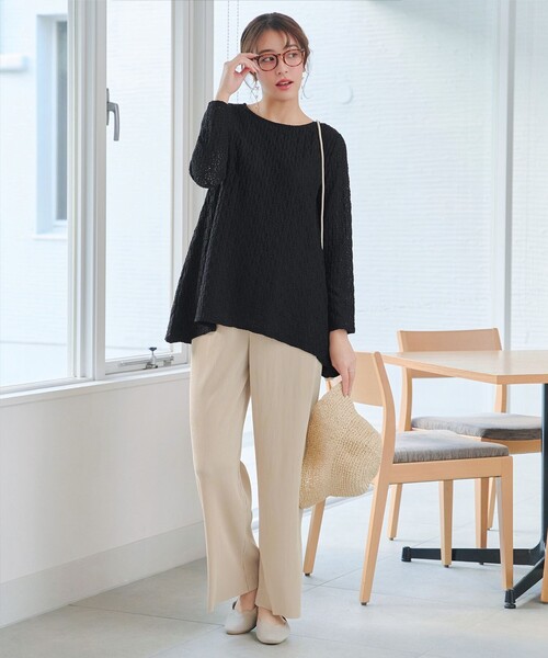 Tiaclasse(ティアクラッセ)の「クリスタルプリーツパンツ(その他パンツ・レディース・ブラウン/ネイビー/ベージュ・L/M)」の15枚目の写真
