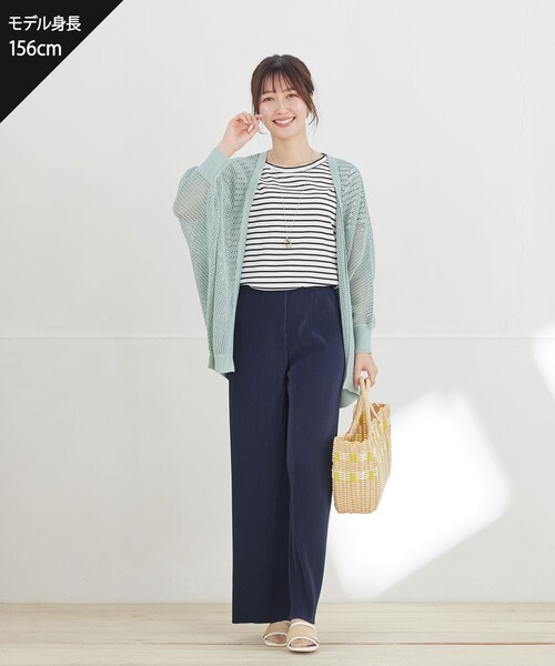 Tiaclasse(ティアクラッセ)の「クリスタルプリーツパンツ(その他パンツ・レディース・ブラウン/ネイビー/ベージュ・L/M)」の4枚目の写真