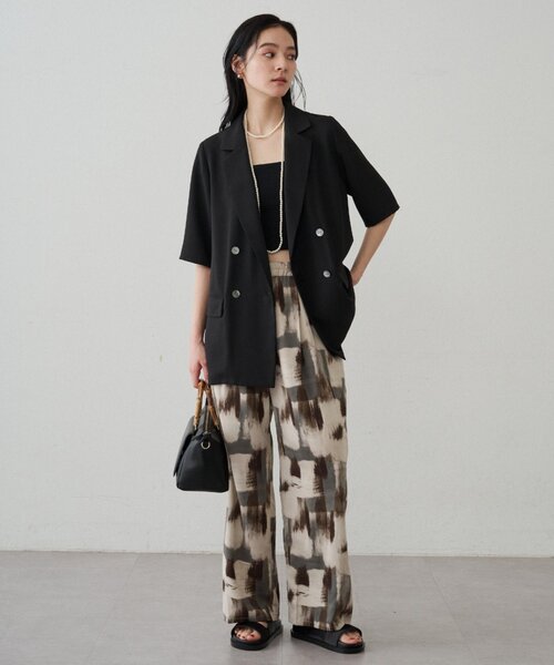 LOUNGEDRESS（ラウンジドレス）の「ハーフスリーブジャケット（その他アウター・レディース・キャメル/ブラック・FREE）」の15枚目の写真