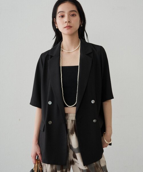 LOUNGEDRESS（ラウンジドレス）の「ハーフスリーブジャケット（その他アウター・レディース・キャメル/ブラック・FREE）」の20枚目の写真