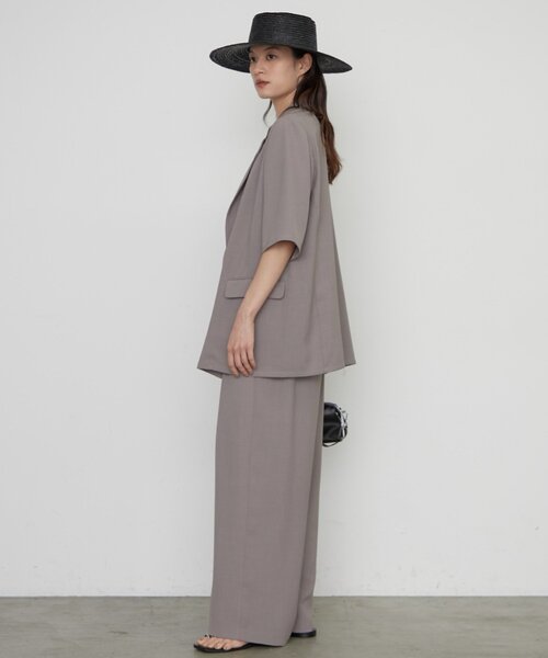 LOUNGEDRESS(ラウンジドレス)の「《二の腕カバー/セットアップ》ハーフスリーブジャケット(その他アウター・レディース・キャメル/ブラック/グレー/ライトベージュ・FREE)」の16枚目の写真