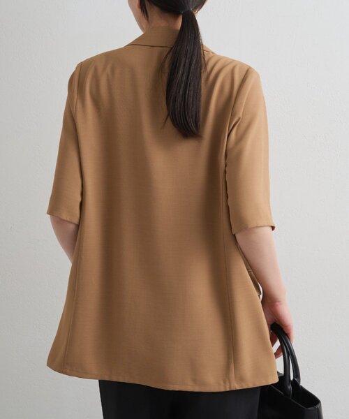 LOUNGEDRESS（ラウンジドレス）の「ハーフスリーブジャケット（その他アウター・レディース・キャメル/ブラック・FREE）」の5枚目の写真