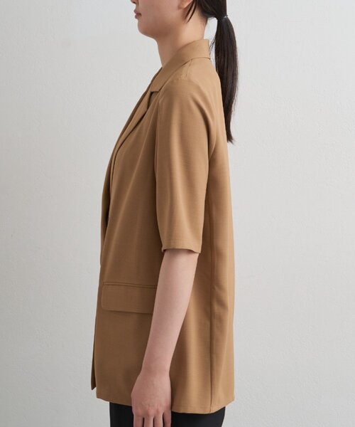LOUNGEDRESS（ラウンジドレス）の「ハーフスリーブジャケット（その他アウター・レディース・キャメル/ブラック・FREE）」の8枚目の写真