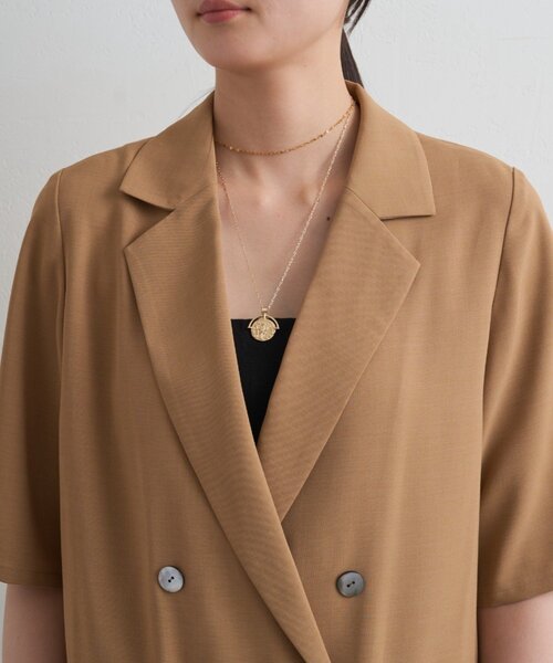 LOUNGEDRESS（ラウンジドレス）の「ハーフスリーブジャケット（その他アウター・レディース・キャメル/ブラック・FREE）」の10枚目の写真