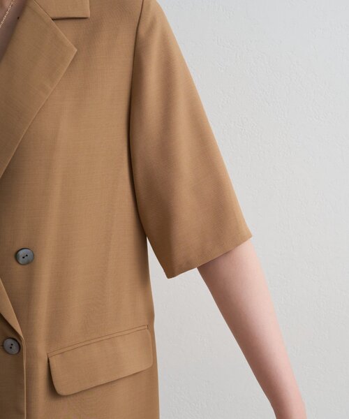 LOUNGEDRESS（ラウンジドレス）の「ハーフスリーブジャケット（その他アウター・レディース・キャメル/ブラック・FREE）」の11枚目の写真
