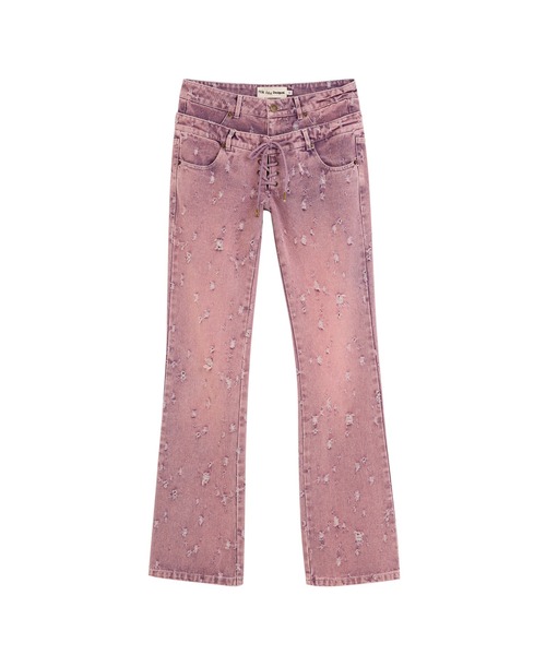 Desigual(デシグアル)の「【Desigual×MASHA POPOVA】ピンクウォッシュ×フラワープリントダメージデニム(デニムパンツ・レディース・レッド・34/36/38/40)」の8枚目の写真