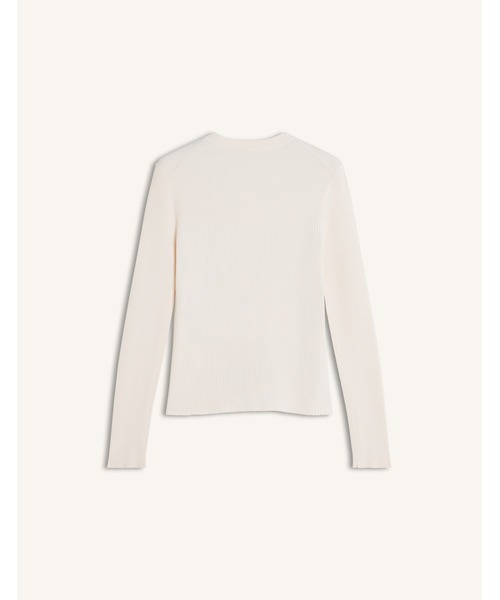Maison Kitsune（メゾンキツネ）の「BABY FOX PLEAT RIB CARDIGAN（カーディガン/ボレロ・レディース・ベージュ/ブラック・XS/S/M/L）」の4枚目の写真