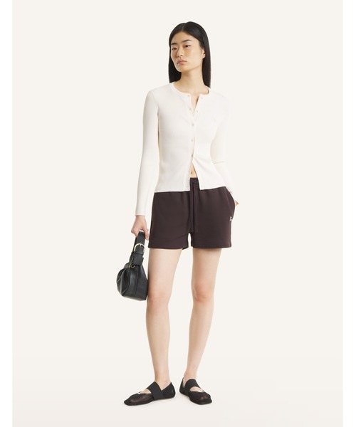 Maison Kitsune（メゾンキツネ）の「BABY FOX PLEAT RIB CARDIGAN（カーディガン/ボレロ・レディース・ベージュ/ブラック・XS/S/M/L）」の5枚目の写真