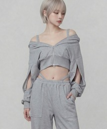 DURAS（デュラス）の「アームスリット2WAYジップフーディ（パーカー）」