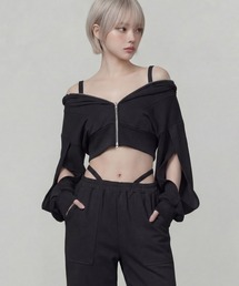 DURAS（デュラス）の「アームスリット2WAYジップフーディ（パーカー）」