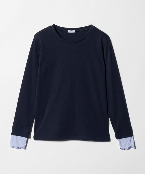 A DAY IN THE LIFE UNITED ARROWS(アデイインザライフユナイテッドアローズ)の「レイヤードスリーブ リブカットソー <A DAY IN THE LIFE>(Tシャツ/カットソー・レディース・ナチュラル/ネイビー/ダークグレー・FREE)」の3枚目の写真