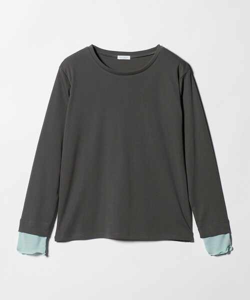 A DAY IN THE LIFE UNITED ARROWS(アデイインザライフユナイテッドアローズ)の「レイヤードスリーブ リブカットソー <A DAY IN THE LIFE>(Tシャツ/カットソー・レディース・ナチュラル/ネイビー/ダークグレー・FREE)」の1枚目の写真