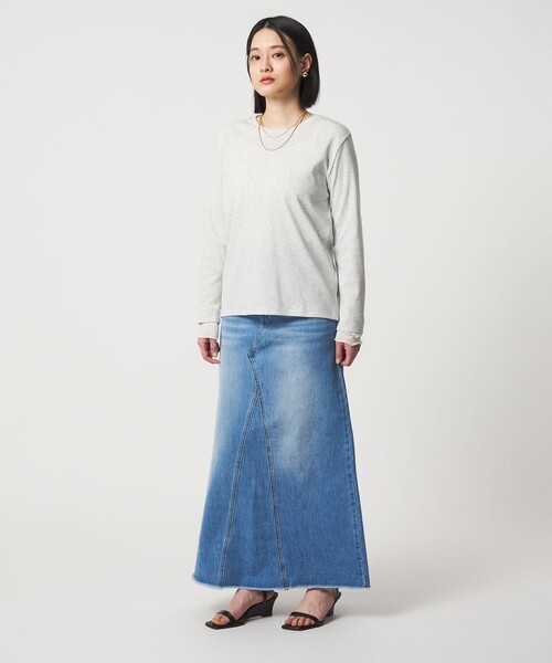 A DAY IN THE LIFE UNITED ARROWS(アデイインザライフユナイテッドアローズ)の「レイヤードスリーブ リブカットソー <A DAY IN THE LIFE>(Tシャツ/カットソー・レディース・ナチュラル/ネイビー/ダークグレー・FREE)」の6枚目の写真