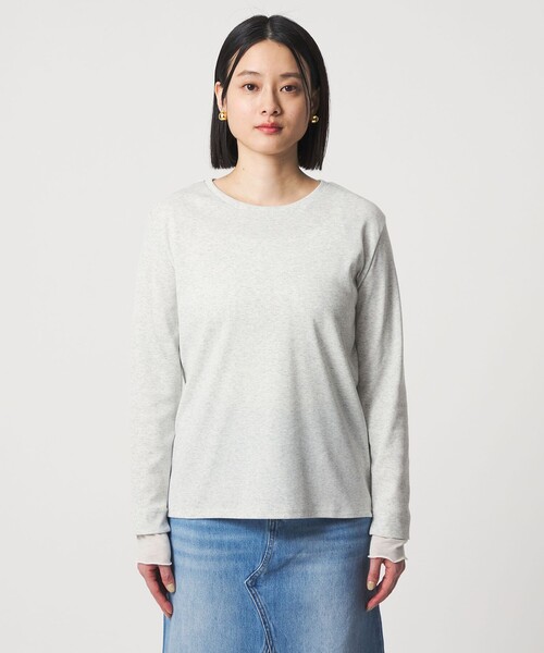 A DAY IN THE LIFE UNITED ARROWS(アデイインザライフユナイテッドアローズ)の「レイヤードスリーブ リブカットソー <A DAY IN THE LIFE>(Tシャツ/カットソー・レディース・ナチュラル/ネイビー/ダークグレー・FREE)」の7枚目の写真