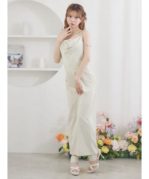 EATME(イートミー)の「ビジューストラップタイトワンピース(ワンピース・レディース・グレー/ブラック/アイボリー・MEDIUM/SMALL)」の5枚目の写真