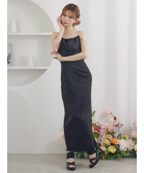 EATME(イートミー)の「ビジューストラップタイトワンピース(ワンピース・レディース・グレー/ブラック/アイボリー・MEDIUM/SMALL)」の11枚目の写真
