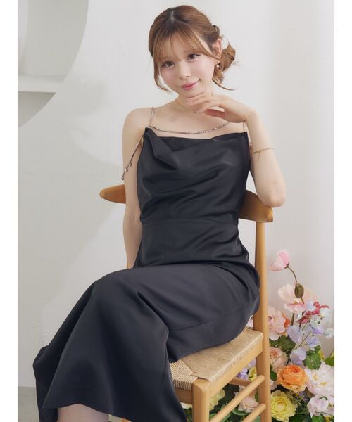 EATME(イートミー)の「ビジューストラップタイトワンピース(ワンピース・レディース・グレー/ブラック/アイボリー・MEDIUM/SMALL)」の18枚目の写真