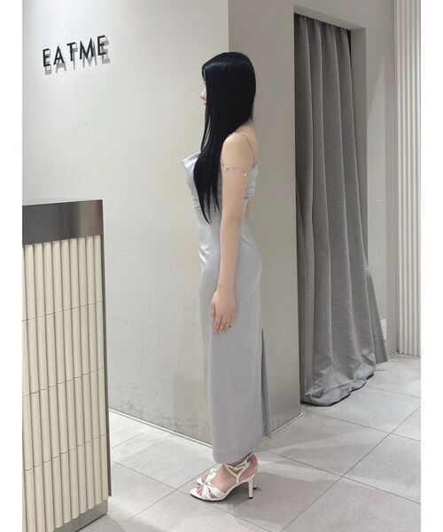 EATME(イートミー)の「ビジューストラップタイトワンピース(ワンピース・レディース・グレー/ブラック/アイボリー・MEDIUM/SMALL)」の13枚目の写真