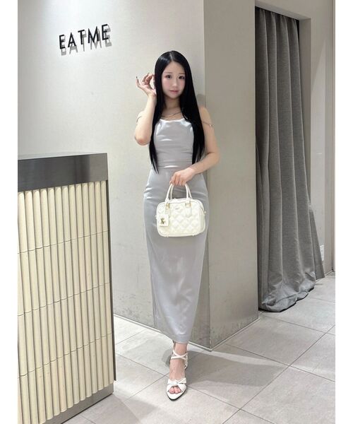 EATME(イートミー)の「ビジューストラップタイトワンピース(ワンピース・レディース・グレー/ブラック/アイボリー・MEDIUM/SMALL)」の14枚目の写真
