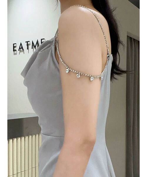 EATME(イートミー)の「ビジューストラップタイトワンピース(ワンピース・レディース・グレー/ブラック/アイボリー・MEDIUM/SMALL)」の17枚目の写真
