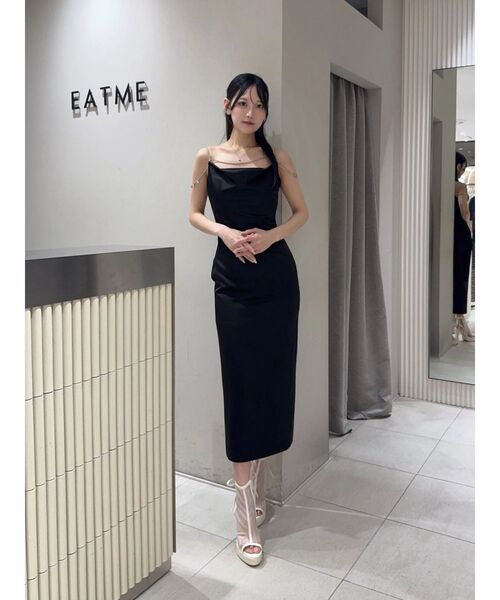 EATME(イートミー)の「ビジューストラップタイトワンピース(ワンピース・レディース・グレー/ブラック/アイボリー・MEDIUM/SMALL)」の18枚目の写真