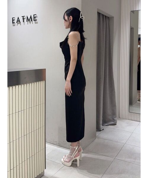 EATME(イートミー)の「ビジューストラップタイトワンピース(ワンピース・レディース・グレー/ブラック/アイボリー・MEDIUM/SMALL)」の19枚目の写真