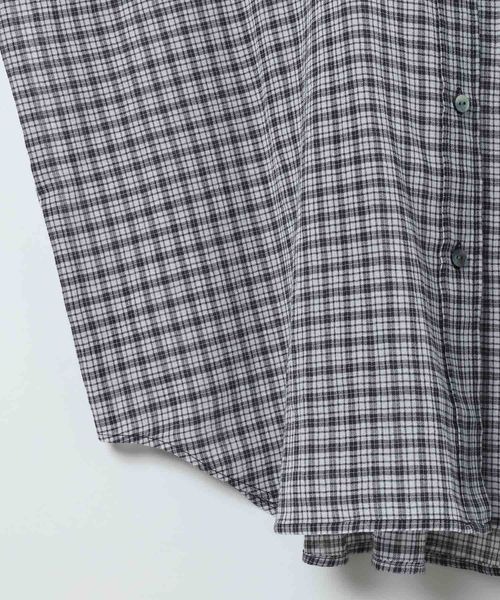 JEANASIS（ジーナシス）の「コットンボイルシアーチェックシャツ/670820（シャツ/ブラウス・レディース・ブラック系その他/レッド系その他/ブルー系その他・FREE）」の8枚目の写真