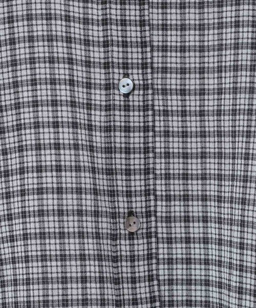 JEANASIS（ジーナシス）の「コットンボイルシアーチェックシャツ/670820（シャツ/ブラウス・レディース・ブラック系その他/レッド系その他/ブルー系その他・FREE）」の10枚目の写真