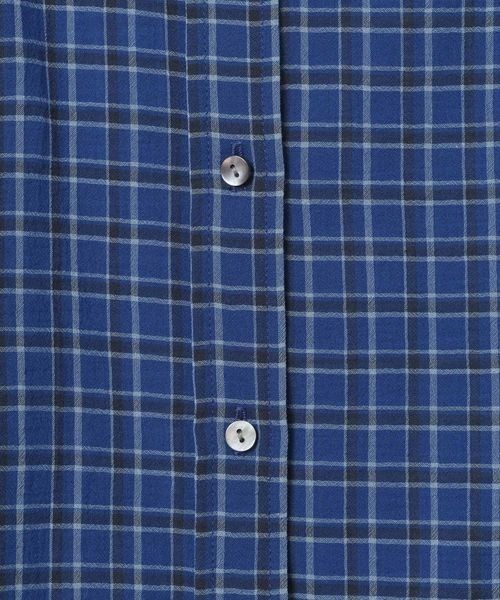 JEANASIS（ジーナシス）の「コットンボイルシアーチェックシャツ/670820（シャツ/ブラウス・レディース・ブラック系その他/レッド系その他/ブルー系その他・FREE）」の12枚目の写真