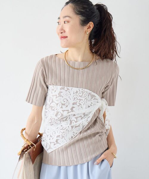 le.coeur blanc（ルクールブラン）の「フラワーレース三角ストール（ストール/ショール・レディース・オフホワイト・FREE）」の16枚目の写真